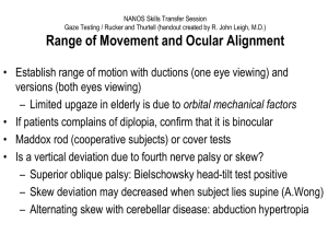 Range of Movement and Ocular Alignment