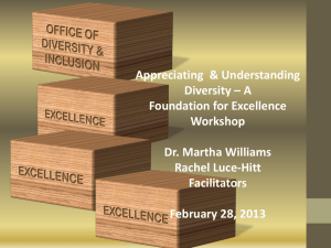 1 - Appreciating & Understanding Diversity