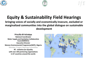 waiting to be heard preliminary results of the equity & sustainability