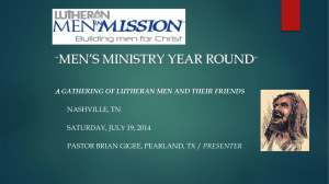 Planing a Year-Round Ministry for Men