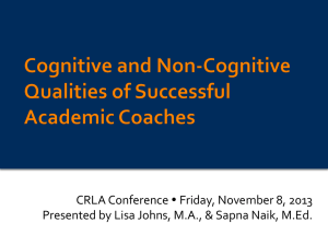 Cognitive and Non-Cognitive Qualities of Successful Academic