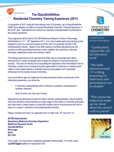 GSK `Chemistry Training Experience` flyer