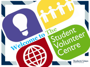 We Help Students Volunteer! - The University of Nottingham