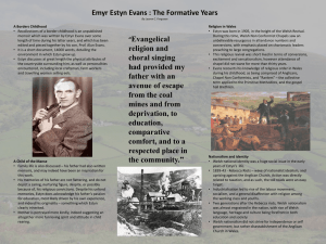 Emyr Estyn Evans : The Formative Years