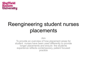 Reengineering student nurses placements