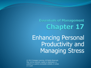 17. Enhancing Personal Productivity and Managing Stress.