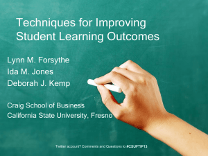 Techniques for Improving Student Learning Outcomes