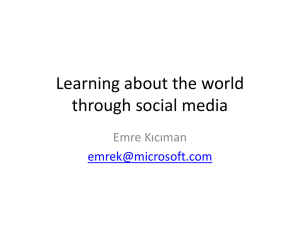 Learning about the world through social media