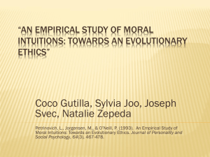 An Empirical Study of Moral Intuitions: Towards an