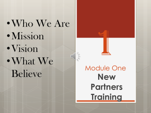 New Partners Training - Forward Christian Center