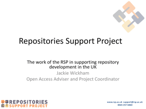 The Repositories Support Project