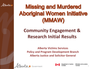 Missing and Murdered Aboriginal Women Initiative