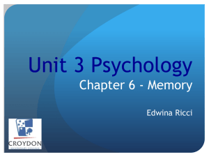 Unit 3 Psychology Edwina Ricci