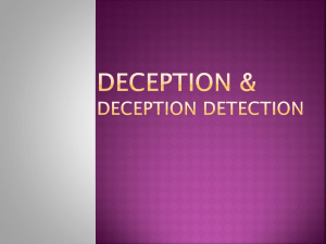 Deception and Deception Detection