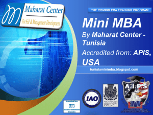 PowerPoint Template - Mini MBA at Maharat Center
