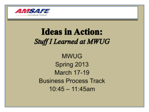 Ideas In Action - Midwest User Group