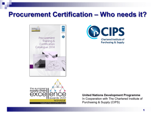 Certification….Who needs it? By Mr. Marco Sosted