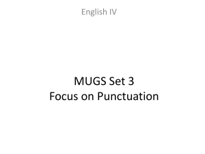 MUGS Set 3 Focus on Punctuation