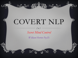 Covert NLP - Secret Mind Control