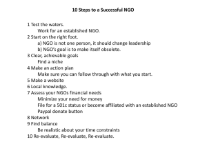 10 Steps to a Successful NGO