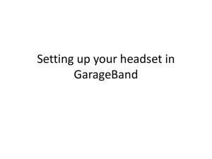 Setting up your headset in GarageBand