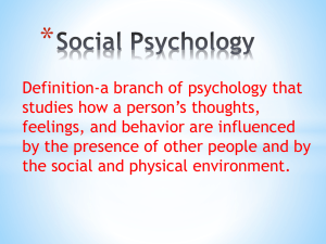 Gen Psych Lectures/Social Psychology SCC