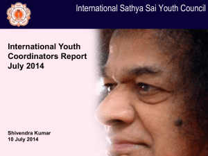 Youth Report - International Sri Sathya Sai Organization