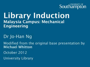 Library Induction Malaysia Campus