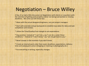 Negotiation * Bruce Willey