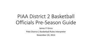 PIAA District 2 Basketball Officials Pre-Season