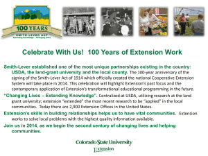 100 Years of Extension Service! - Colorado State University Extension
