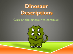 Dinosaur Descriptions