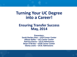 Turning Your UC Degree into a Career [PPT]