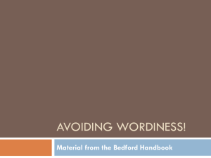 Avoiding Wordiness! - English-for