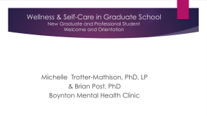 Wellness & Self-Care - The Graduate School