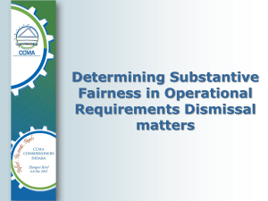 Determining substantive fairness in operational