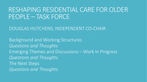 reshaping residential care for older people