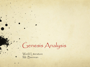 Genesis Analysis (PPT)