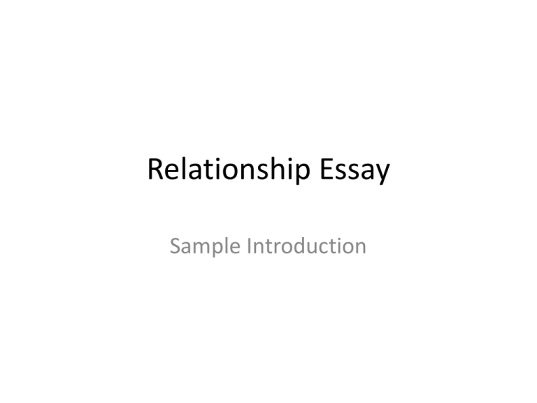 essay about harmonizing relationship