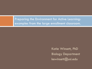 Preparing the Environment for Active Learning: examples from the