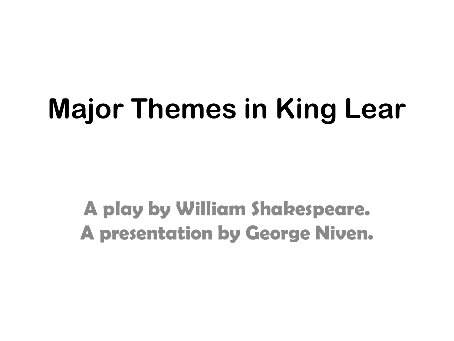 major themes in king lear