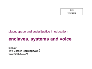 `Place and Space In Education` conference - The Career
