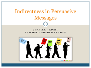 Indirectness in Persuasion and Sales Messages