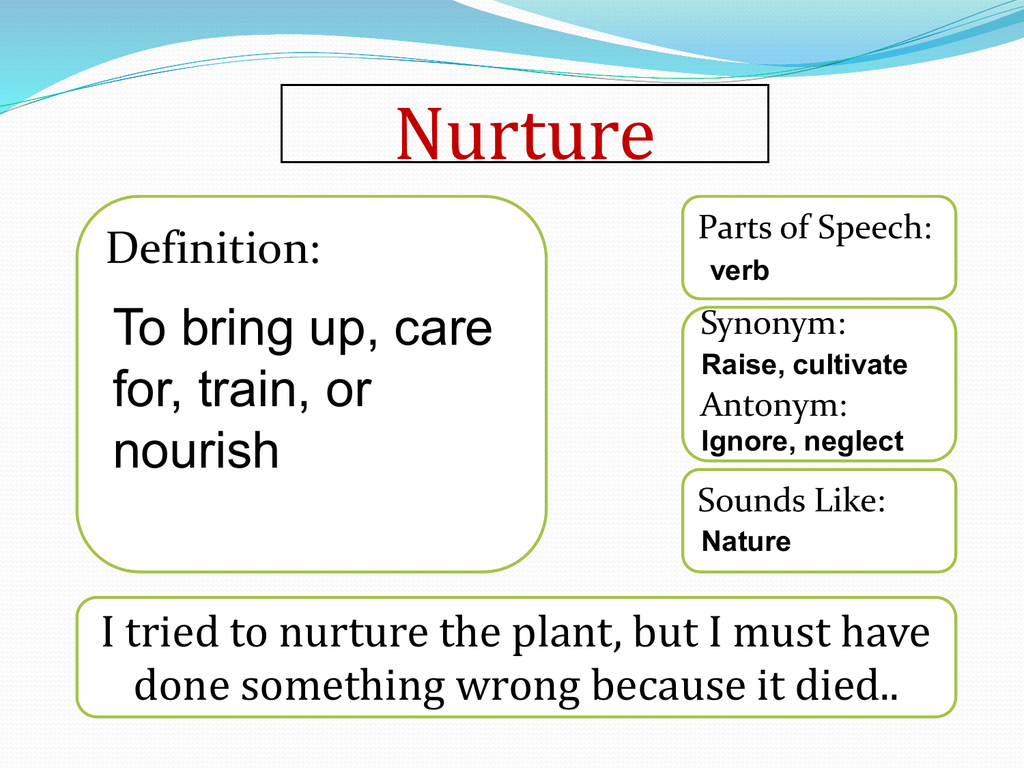 Nurture перевод. Try синонимы. Nurture 3 формы. The nature of Synonymy. Synonyms to because.
