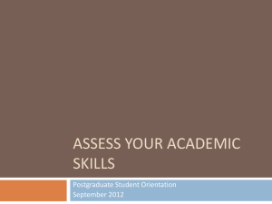 Assess your academic skills