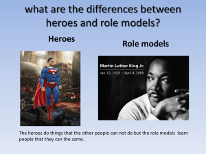 what are the differences between heroes and role models?