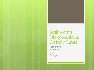 Group 5 Discussion – Brainworms, Sticky Music