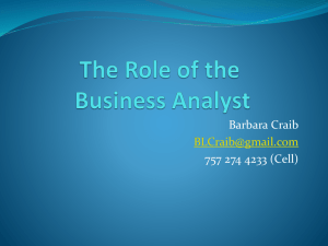 Defining a Business Analyst*s Role