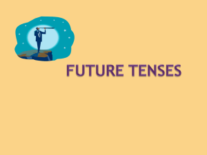 future tenses - EnglishGrammarI-2012