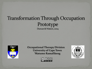 Transformation Through Occupation - Vula